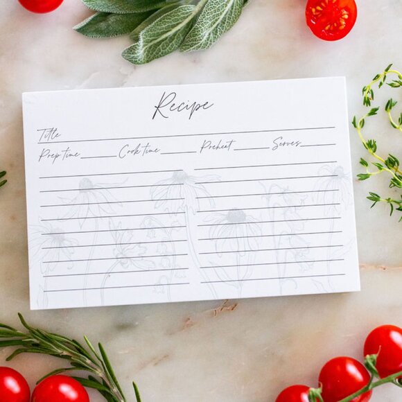 Maple Wood Recipe Box with Recipe Cards with Dividers - Picture 6 of 14